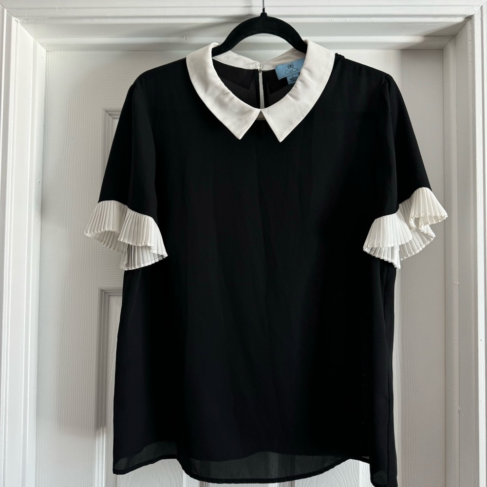 Cece sheer blouse - “Wednesday Addams” vibes! Size L